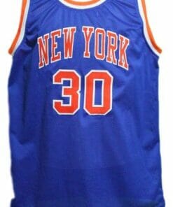Bernard King #30 New York Basketball Jersey Sewn Blue
