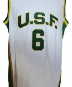 Bill Russell #6 College Basketball Jersey Sewn White
