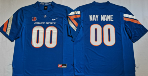 Custom Boise State Football Jersey Name Number Blue