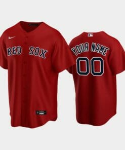 Boston Red Sox Alternate Custom Name Number Baseball Jersey Red