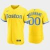 Boston Red Sox City Connect Custom Name Number Baseball Jersey Gold 5 Boston Red Sox City Connect Custom Name Number Baseball Jersey Gold