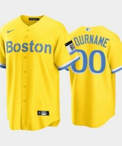 Boston Red Sox City Connect Custom Name Number Replica Jersey Gold