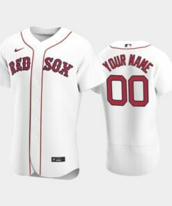 Boston Red Sox Home Custom Name Number Flexbase Baseball Jersey White