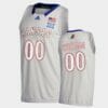 Custom Name Number Kansas Jayhawks Gray College Basketball New Season League Patch Jersey 4 C0AR1ID