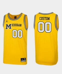 Custom Name Number Michigan Wolverines Maize Replica 1989 Throwback College Basketball Jersey