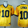 California Golden Bears #10 Marshawn Lynch Football Jersey Yellow