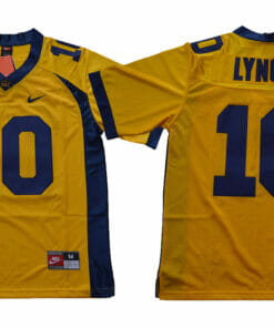 California Golden Bears #10 Marshawn Lynch Football Jersey Yellow Blue