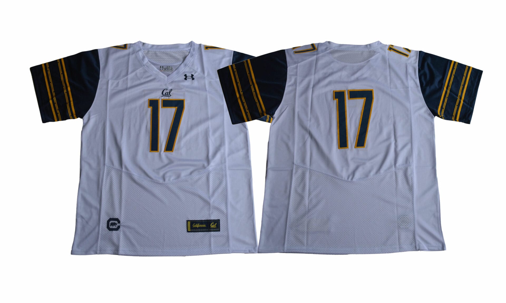 California Golden Bears #17 White Under Armour Football Jersey 1 California Golden Bears #17 White Under Armour Football Jersey