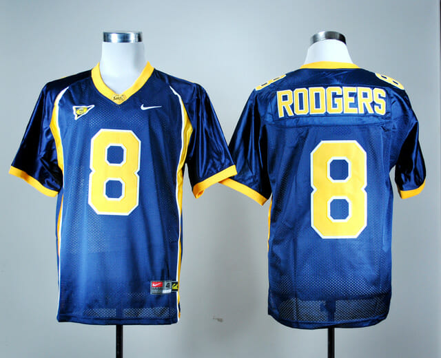 California Golden Bears #8 Aaron Rodgers NCAA Football Jersey Blue 1 California Golden Bears #8 Aaron Rodgers NCAA Football Jersey Blue