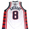 Carmelo Anthony #8 Team USA Basketball Jersey White