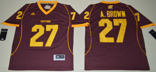 Central Michigan Chippewas #27 Antonio Brown Football Jersey With Patch