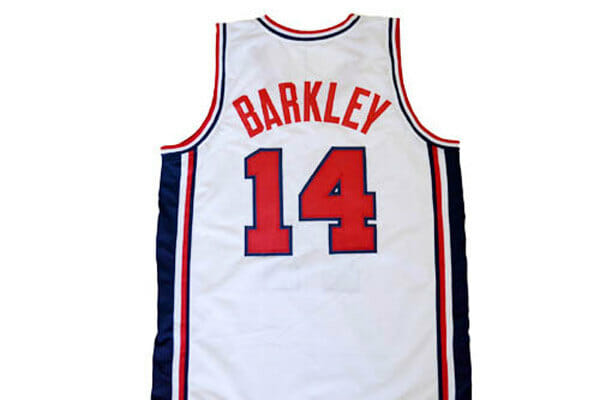 Charles Barkley #14 Team USA Basketball Jersey White 1 Charles Barkley #14 Team USA Basketball Jersey White