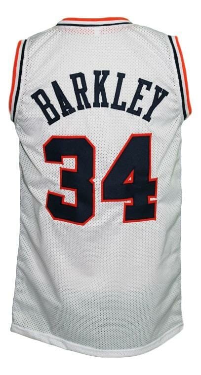 Charles Barkley #34 Custom College Basketball Jersey New Sewn White 1 Charles Barkley #34 Custom College Basketball Jersey New Sewn White