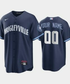 Chicago Cubs 2021 City Connect Custom Name Number Replica Jersey Navy