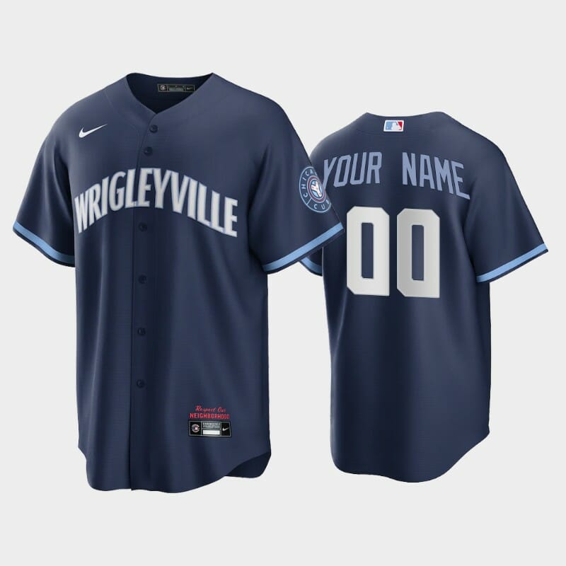 Chicago Cubs 2021 City Connect Custom Name Number Replica Jersey Navy 1 Chicago Cubs 2021 City Connect Custom Name Number Replica Jersey Navy