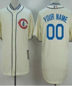 Chicago Cubs Custom Name Number 1929 Turn Back Baseball Jersey Cream
