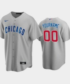 Chicago Cubs Custom Name and Number Coolbase Baseball Jersey Gray