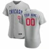 Chicago Cubs Road Custom Name Number Flexbase Baseball Jersey Gray