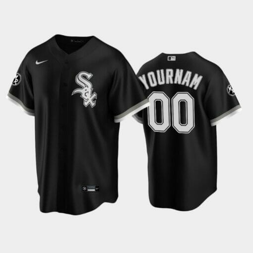Chicago White Sox Replica Custom Name Number Baseball Jersey Black