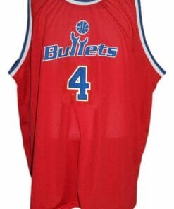 Chris Webber #4 Washington Retro Basketball Jersey Sewn Red