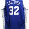 Christian Laettner #32 Custom College Basketball Jersey New Sewn Blue