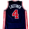 Christian Laettner #4 Team USA Basketball Jersey Navy Blue