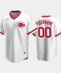 Cincinnati Reds Cooperstown Custom Name Number Baseball Jersey White