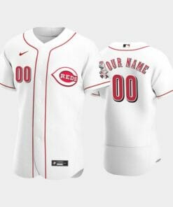 Cincinnati Reds Custom Name Number Flexbase Baseball Jersey White