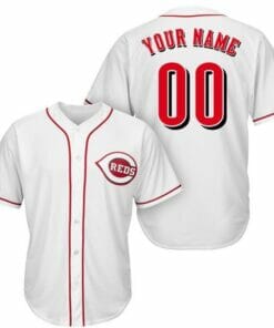 Cincinnati Reds Customizable Custom Baseball Jersey White