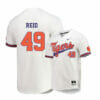 Clemson Tigers 49 Regan Reid White Elite College Baseball Jersey