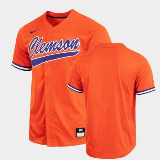 Clemson Tigers Custom Name Number Orange College Baseball Jersey