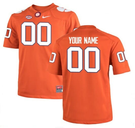Clemson Tigers Custom Football Jersey Stitched College NCAA Orange 1 Clemson Tigers Custom Football Jersey Stitched College NCAA Orange