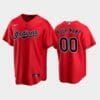 Cleveland Indians Custom Name Number Alternate Baseball Jersey Red