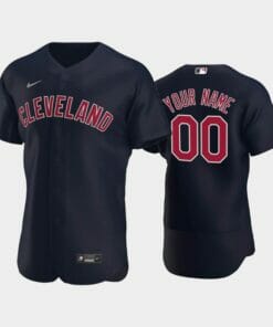 Cleveland Indians Custom Name Number Alternate Player Navy Jersey