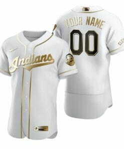 Cleveland Indians Custom Name Number Flexbase Baseball Jersey White
