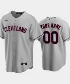Cleveland Indians Custom Name Number Replica Baseball Jersey Gray