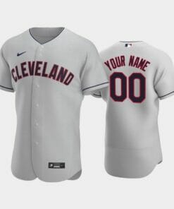 Cleveland Indians Custom Name Number Road Baseball Jersey Gray