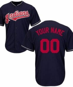 Cleveland Indians Customizable Pro Style Baseball Jersey Black