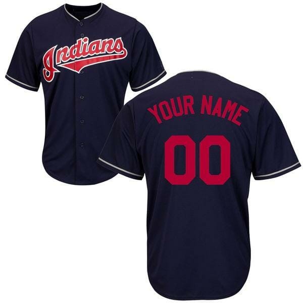 Cleveland Indians Customizable Pro Style Baseball Jersey Black 1 Cleveland Indians Customizable Pro Style Baseball Jersey Black