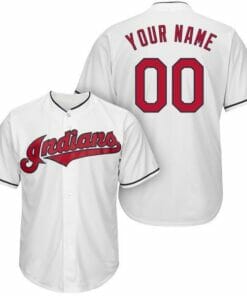 Cleveland Indians Customizable Pro Style Baseball Jersey White