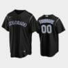 Colorado Rockies Custom Name Number Coolbase Baseball Jersey Black