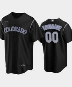 Colorado Rockies Custom Name Number Coolbase Baseball Jersey Black
