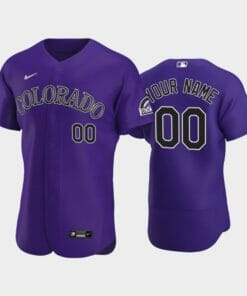 Colorado Rockies Custom Name Number Flexbase Baseball Jersey Purple