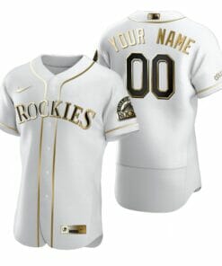 Colorado Rockies Custom Name Number Flexbase Baseball Jersey White
