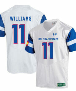 Colorado State Rams #11 Preston Williams NCAA Football Jersey White
