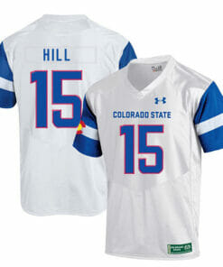 Colorado State Rams #15 Collin Hill NCAA Football Jersey White