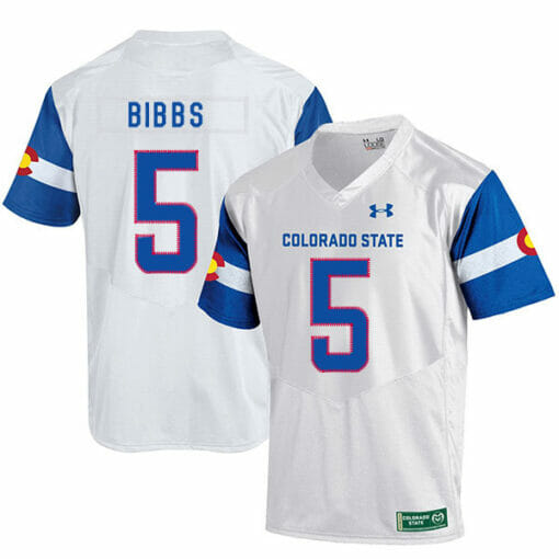Colorado State Rams #5 Kapri Bibbs NCAA Football Jersey White