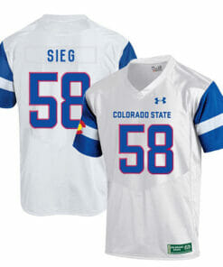 Colorado State Rams #58 Trent Victory NCAA Football Jersey White