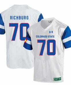 Colorado State Rams #70 Weston Richburg NCAA Football Jersey White