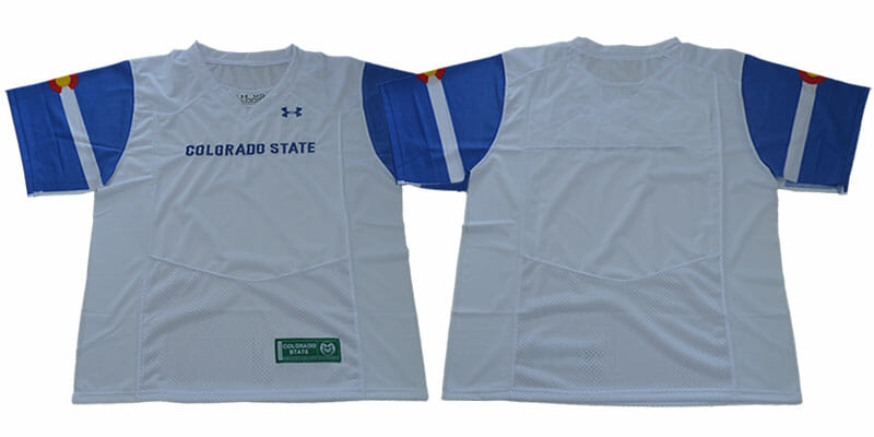 Colorado State Rams Black NCAA Football Jersey White 1 Colorado State Rams Black NCAA Football Jersey White